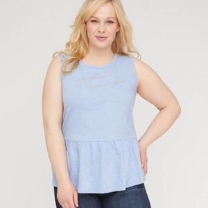 Lane Bryant Sunshine & Champagne graphic top